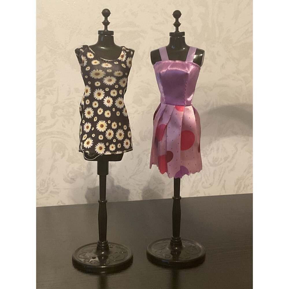 Fashion Doll Dress Set - Floral & Polka Dot